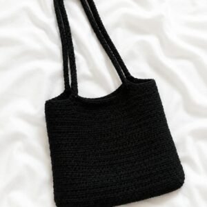 Black Crochet Shoulder Bag